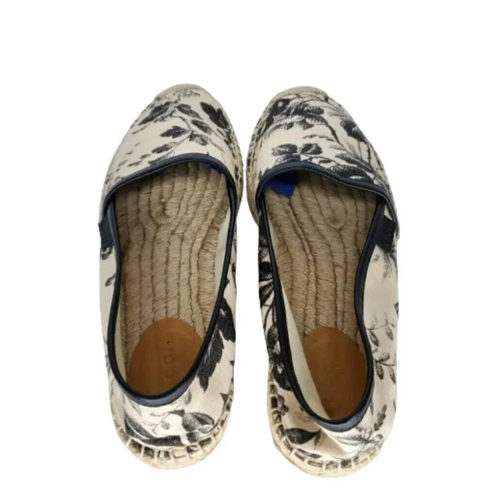 Gucci Floral Canvas Slip On Espadrille Flats - Picture 3 of 8